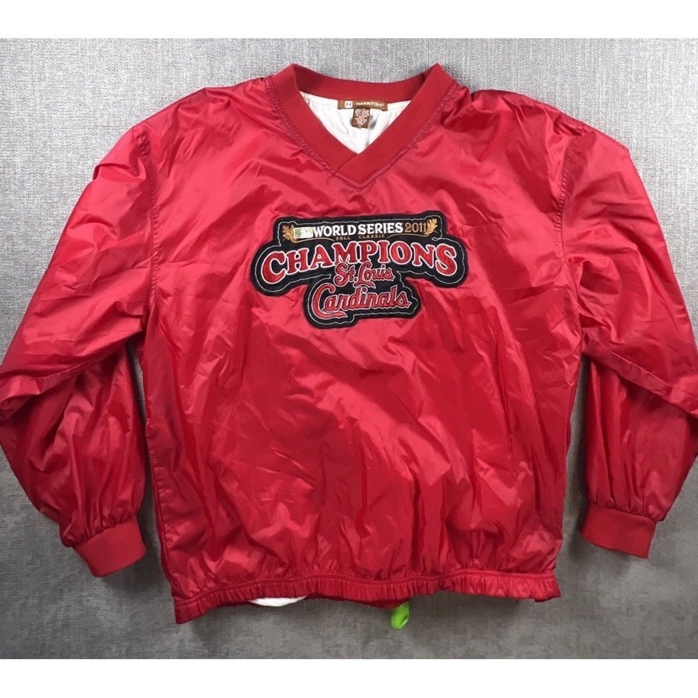 St. Louis Cardinals 2011 World Series Champions Pullover Windbreaker Men's XL